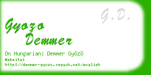 gyozo demmer business card