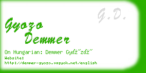 gyozo demmer business card